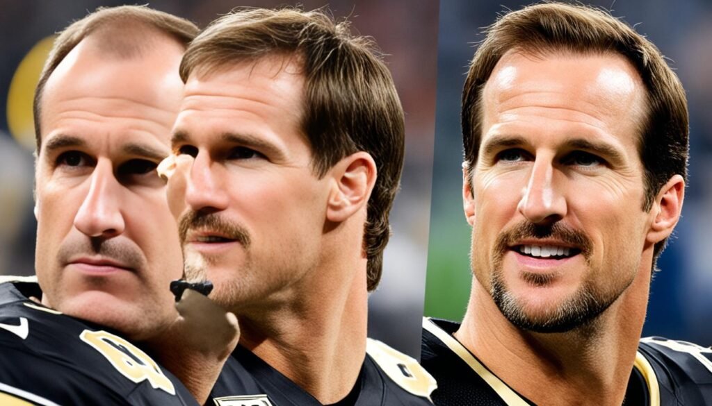 Drew Brees hair transformation