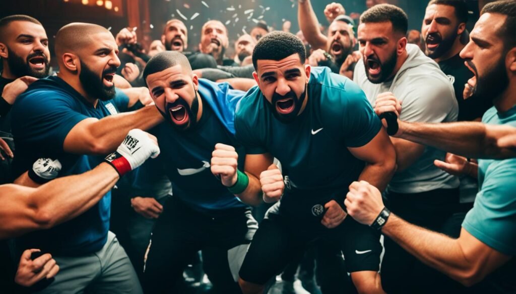 celebrity bar fight drake