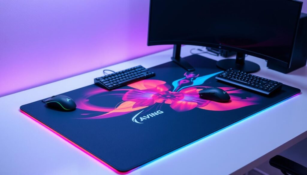 large extended mousepads offer extra workspace